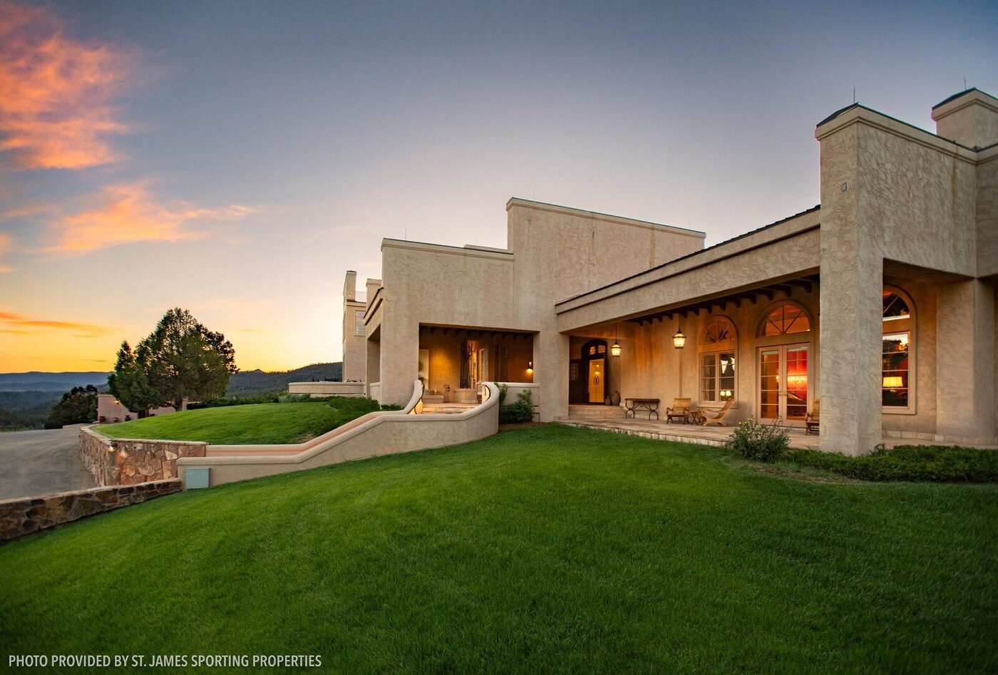 Keyah Grande lodge at sunset