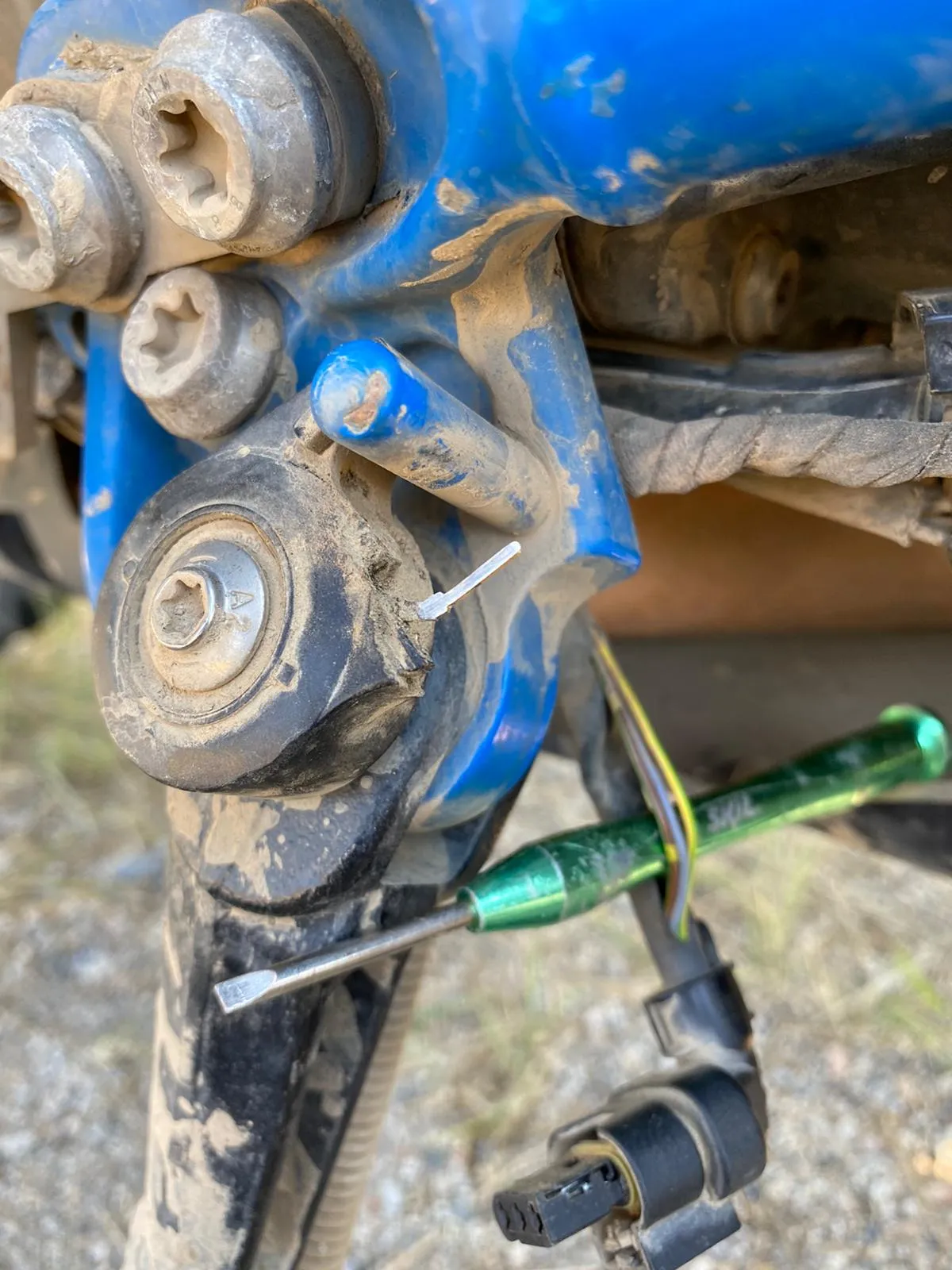 Mechanical repair close-up