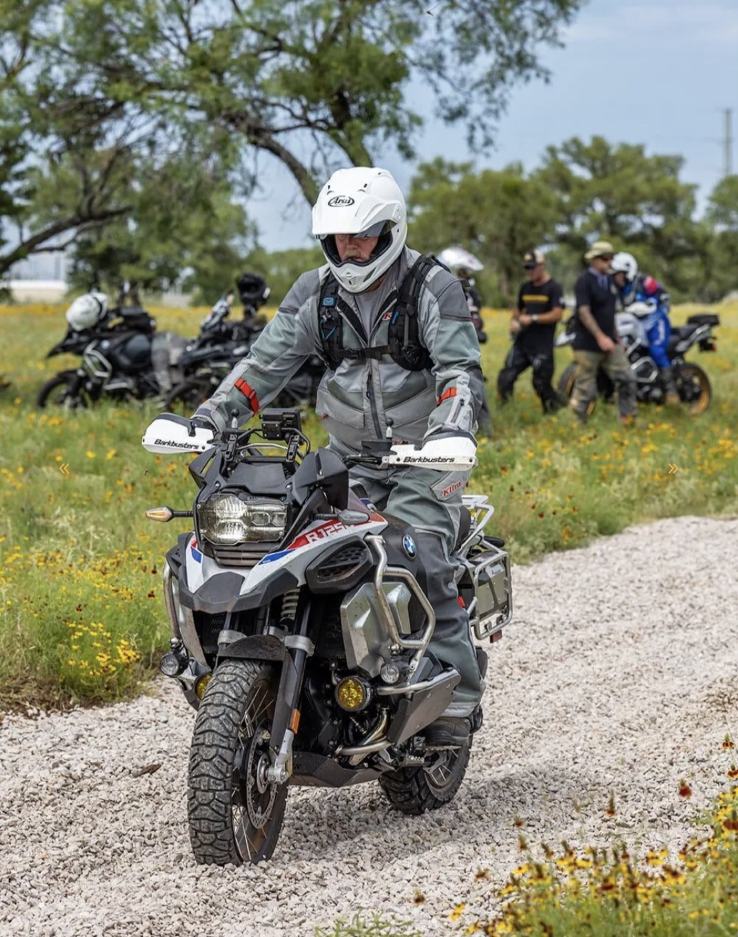 Rider on gravel trail